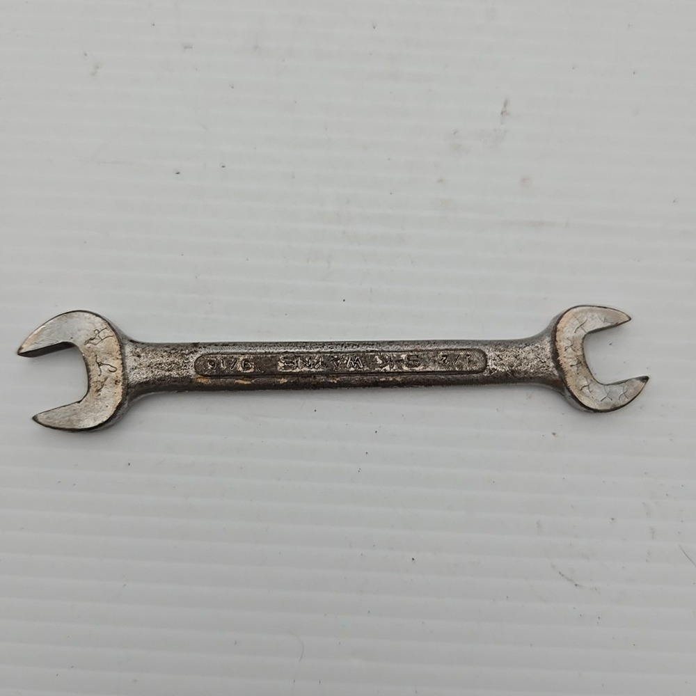 Vintage S-K WAYNE 1/2 & 9/16" Double Open End Wrench 0-1618 Made in USA